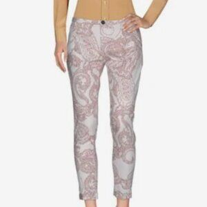 Bruno Manetti Italian Milk Paisley Cotton Pants IT 42 US 4 6 Etro Style